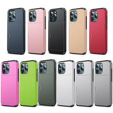 Load image into Gallery viewer, Men Luxury Wallet Card Holder Slot Phone Case For iPhone 13 Pro 12 Pro Max Business Phone Card Holder Bumper Cover Storage Case Compatible With iPhone