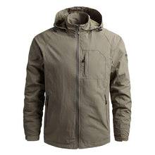 Load image into Gallery viewer, Men Outdoor Hiking Jackets Waterproof Hooded Windbreaker Coat Vintage New Fashion Design Hooded Lightweight Jacket For Men Autumn New Casual Jacket Tactical Men Jackets 5XL