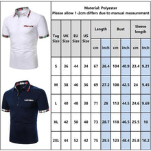 Load image into Gallery viewer, Men Polo Shirt Summer New Fashion Classic Casual Tops Short Sleeves Cotton High Quality Modern Collar Men Slim Polo Mens Shirts Polo Shirts for Men's Golf Shirts for Men Short Sleeve Patchwork Shirt Summer Sport Tops Gym Shirts