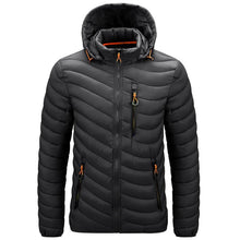 Load image into Gallery viewer, Men's Autumn Winter Classic Hooded Jacket Warm Coat Hooded Winter Coat Warm Adjustable Hood Jacket Cotton Removable Hood Jackets Men Simple Casual Vintage Detachable Hat Outfits Warm Men Lightweight Soft Jackets