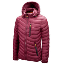 Load image into Gallery viewer, Men's Autumn Winter Classic Hooded Jacket Warm Coat Hooded Winter Coat Warm Adjustable Hood Jacket Cotton Removable Hood Jackets Men Simple Casual Vintage Detachable Hat Outfits Warm Men Lightweight Soft Jackets