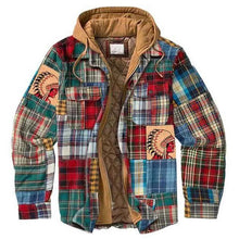 Load image into Gallery viewer, Men's Autumn Winter Jacket Plaid Hooded Long Sleeve Basic Casual Shirt Jackets Men's Long Sleeve Soft Warm Jacket With Hood Hooded Shirt Jacket Soft Long Sleeve Outdoor Clothes For Men