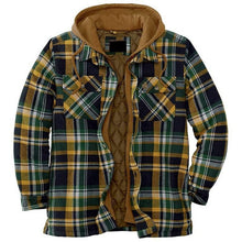 Load image into Gallery viewer, Men's Autumn Winter Jacket Plaid Hooded Long Sleeve Basic Casual Shirt Jackets Men's Long Sleeve Soft Warm Jacket With Hood Hooded Shirt Jacket Soft Long Sleeve Outdoor Clothes For Men