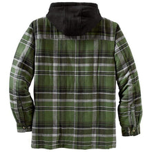 Load image into Gallery viewer, Men's Autumn Winter Jacket Plaid Hooded Long Sleeve Basic Casual Shirt Jackets Men's Long Sleeve Soft Warm Jacket With Hood Hooded Shirt Jacket Soft Long Sleeve Outdoor Clothes For Men