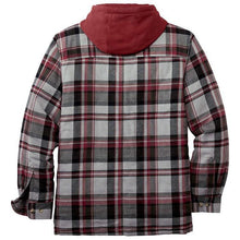 Load image into Gallery viewer, Men's Autumn Winter Jacket Plaid Hooded Long Sleeve Basic Casual Shirt Jackets Men's Long Sleeve Soft Warm Jacket With Hood Hooded Shirt Jacket Soft Long Sleeve Outdoor Clothes For Men