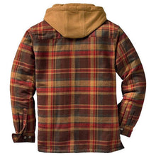 Load image into Gallery viewer, Men's Autumn Winter Jacket Plaid Hooded Long Sleeve Basic Casual Shirt Jackets Men's Long Sleeve Soft Warm Jacket With Hood Hooded Shirt Jacket Soft Long Sleeve Outdoor Clothes For Men