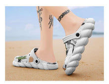 Load image into Gallery viewer, Men's Black Rubber Beach Flip Flops Sandals Wedge Flat Shoes Footwear Fashion Unisex Garden Clogs Sports Sandals Outdoor Indoor Lightweight Clogs
