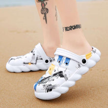 Load image into Gallery viewer, Men's Black Rubber Beach Flip Flops Sandals Wedge Flat Shoes Footwear Fashion Unisex Garden Clogs Sports Sandals Outdoor Indoor Lightweight Clogs