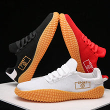 Load image into Gallery viewer, Men's Black Sneakers Mesh Breathable Shoes Male Fashion Black Athletic Footwear Flat Casual Walking Shoes Breathable Casual Shoes Couple Fashion Lace Up Mens Sneakers