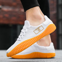 Load image into Gallery viewer, Men's Black Sneakers Mesh Breathable Shoes Male Fashion Black Athletic Footwear Flat Casual Walking Shoes Breathable Casual Shoes Couple Fashion Lace Up Mens Sneakers