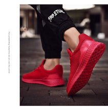 Load image into Gallery viewer, Men's Elegant Soft Sneakers Casual New Breathable Mesh Black Men Shoes Spring High Quality Tenis Shoes Lace Up Athletic Running Tennis Fashion Sneakers Comfortable Design