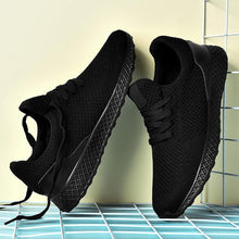 Load image into Gallery viewer, Men's Elegant Soft Sneakers Casual New Breathable Mesh Black Men Shoes Spring High Quality Tenis Shoes Lace Up Athletic Running Tennis Fashion Sneakers Comfortable Design