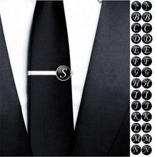Load image into Gallery viewer, Men's Fashion 26 Alphabet Letters Tie Clips Personality Name Letters Jewelry Letter Tie Clip Men's Fashion Tie Pin Buckle Clip Tie Decoration Suit Accessories Men Necktie Clip Pin Suit Accessories Gift