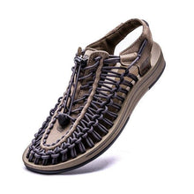 Load image into Gallery viewer, Men's High-Quality Hand-Woven Espadrilles Outdoor Summer Sandals Soft Non-slip Hiking Beach Platform Sandals Summer Strap Anti-Skidding Walking Water Shoes Comfortable Athletic Espadrilles For Beach