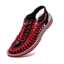 Load image into Gallery viewer, Men's High-Quality Hand-Woven Espadrilles Outdoor Summer Sandals Soft Non-slip Hiking Beach Platform Sandals Summer Strap Anti-Skidding Walking Water Shoes Comfortable Athletic Espadrilles For Beach