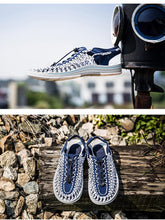 Load image into Gallery viewer, Men's High-Quality Hand-Woven Espadrilles Outdoor Summer Sandals Soft Non-slip Hiking Beach Platform Sandals Summer Strap Anti-Skidding Walking Water Shoes Comfortable Athletic Espadrilles For Beach
