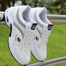 Load image into Gallery viewer, Men's Leather Autumn Shoes Casual Sneakers Tennis Fashion White Trainers Sneakers Casual Leather Fashion Sneakers Breathable Sports Running Sneakers