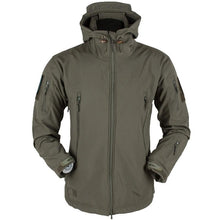 Load image into Gallery viewer, Men's Outdoor Soft Fleece Jacket Men's And Women's Jacket Unique Jackets For Men Windproof Waterproof Breathable Jacket Thermal Hooded Tactical Jacket Outdoor Camouflage Fleece Hooded Coat