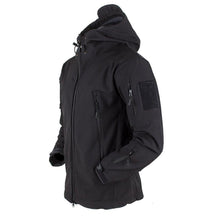 Load image into Gallery viewer, Men's Outdoor Soft Fleece Jacket Men's And Women's Jacket Unique Jackets For Men Windproof Waterproof Breathable Jacket Thermal Hooded Tactical Jacket Outdoor Camouflage Fleece Hooded Coat
