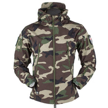 Load image into Gallery viewer, Men's Outdoor Soft Fleece Jacket Men's And Women's Jacket Unique Jackets For Men Windproof Waterproof Breathable Jacket Thermal Hooded Tactical Jacket Outdoor Camouflage Fleece Hooded Coat