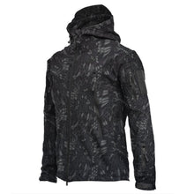 Load image into Gallery viewer, Men's Outdoor Soft Fleece Jacket Men's And Women's Jacket Unique Jackets For Men Windproof Waterproof Breathable Jacket Thermal Hooded Tactical Jacket Outdoor Camouflage Fleece Hooded Coat