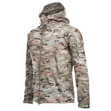 Load image into Gallery viewer, Men's Outdoor Soft Fleece Jacket Men's And Women's Jacket Unique Jackets For Men Windproof Waterproof Breathable Jacket Thermal Hooded Tactical Jacket Outdoor Camouflage Fleece Hooded Coat