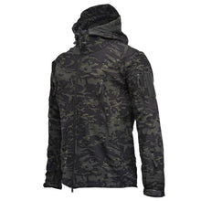 Load image into Gallery viewer, Men's Outdoor Soft Fleece Jacket Men's And Women's Jacket Unique Jackets For Men Windproof Waterproof Breathable Jacket Thermal Hooded Tactical Jacket Outdoor Camouflage Fleece Hooded Coat