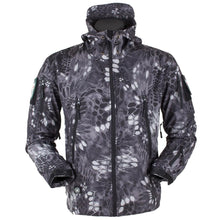 Load image into Gallery viewer, Men's Outdoor Soft Fleece Jacket Men's And Women's Jacket Unique Jackets For Men Windproof Waterproof Breathable Jacket Thermal Hooded Tactical Jacket Outdoor Camouflage Fleece Hooded Coat