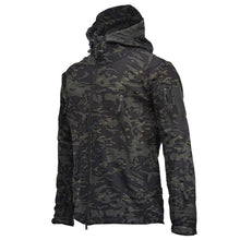Load image into Gallery viewer, Men's Outdoor Soft Fleece Jacket Men's And Women's Jacket Unique Jackets For Men Windproof Waterproof Breathable Jacket Thermal Hooded Tactical Jacket Outdoor Camouflage Fleece Hooded Coat