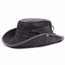 Load image into Gallery viewer, Men's Outdoor Traveling Cap Summer Mesh Breathable Retro Cotton Bucket Hat Unisex Adult High Quality Hat Jungle Fishing Hats Novelty Dad's Beach Cap Bucket Hat For Fishing Summer Adjustable Hat