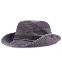 Load image into Gallery viewer, Men's Outdoor Traveling Cap Summer Mesh Breathable Retro Cotton Bucket Hat Unisex Adult High Quality Hat Jungle Fishing Hats Novelty Dad's Beach Cap Bucket Hat For Fishing Summer Adjustable Hat