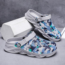 Load image into Gallery viewer, Men's Summer Hole Shoes Rubber Soft-Soled Garden Shoes Outdoor Non-Slip Camouflage Sandals Clogs Garden Shoes Unisex Yard Slip On Shoes For Men