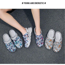 Load image into Gallery viewer, Men's Summer Hole Shoes Rubber Soft-Soled Garden Shoes Outdoor Non-Slip Camouflage Sandals Clogs Garden Shoes Unisex Yard Slip On Shoes For Men