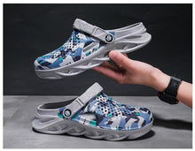 Load image into Gallery viewer, Men's Summer Hole Shoes Rubber Soft-Soled Garden Shoes Outdoor Non-Slip Camouflage Sandals Clogs Garden Shoes Unisex Yard Slip On Shoes For Men