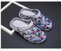 Load image into Gallery viewer, Men's Summer Hole Shoes Rubber Soft-Soled Garden Shoes Outdoor Non-Slip Camouflage Sandals Clogs Garden Shoes Unisex Yard Slip On Shoes For Men