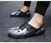 Load image into Gallery viewer, Men's Summer Hole Shoes Soft Rubber Lightweight Garden Clogs Couples Arch Support Clogs Garden Shoes Slip-on Outdoor Beach Slippers Mixed Colors Sandals