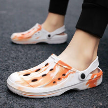 Load image into Gallery viewer, Men's Summer Hole Shoes Soft Rubber Lightweight Garden Clogs Couples Arch Support Clogs Garden Shoes Slip-on Outdoor Beach Slippers Mixed Colors Sandals