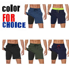 Load image into Gallery viewer, Men's Swimming Trunks with Compression Liner 2 in 1 Quick-Dry Gym Sports Shorts Swim Shorts with Pockets Beach Swimming Trunks Quick Dry Swim Shorts with Pockets