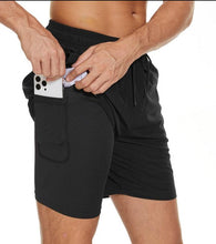 Load image into Gallery viewer, Men's Swimming Trunks with Compression Liner 2 in 1 Quick-Dry Gym Sports Shorts Swim Shorts with Pockets Beach Swimming Trunks Quick Dry Swim Shorts with Pockets
