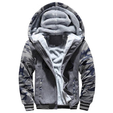 Load image into Gallery viewer, Men's Winter Jacket Camouflage Thick Warm Jackets Hooded Long Sleeve Jacket Man Casual Hoodies Men Winter Sweatshirt Warm Soft Jacket Men's Clothing Heavyweight Jacket Ideal Gift For Friends