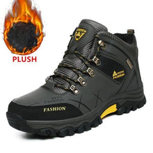 Load image into Gallery viewer, Men's Winter Snow Boots Waterproof Leather Sports Super Warm Men's Boots Outdoor Hiking Boots Work Travel Shoes Trail Climbing Shoes Lace Up Anti-Slip Waterproof Working Outdoor Boots
