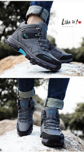 Load image into Gallery viewer, Men's Winter Snow Boots Waterproof Leather Sports Super Warm Men's Boots Outdoor Hiking Boots Work Travel Shoes Trail Climbing Shoes Lace Up Anti-Slip Waterproof Working Outdoor Boots