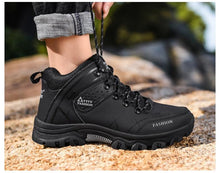 Load image into Gallery viewer, Men's Winter Snow Boots Waterproof Leather Sports Super Warm Men's Boots Outdoor Hiking Boots Work Travel Shoes Trail Climbing Shoes Lace Up Anti-Slip Waterproof Working Outdoor Boots