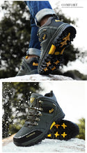 Load image into Gallery viewer, Men's Winter Snow Boots Waterproof Leather Sports Super Warm Men's Boots Outdoor Hiking Boots Work Travel Shoes Trail Climbing Shoes Lace Up Anti-Slip Waterproof Working Outdoor Boots