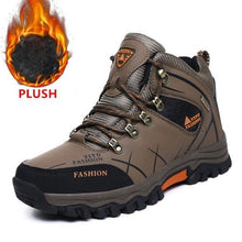 Load image into Gallery viewer, Men's Winter Snow Boots Waterproof Leather Sports Super Warm Men's Boots Outdoor Hiking Boots Work Travel Shoes Trail Climbing Shoes Lace Up Anti-Slip Waterproof Working Outdoor Boots