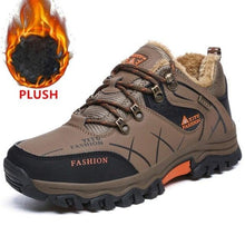 Load image into Gallery viewer, Men's Winter Snow Boots Waterproof Leather Sports Super Warm Men's Boots Outdoor Hiking Boots Work Travel Shoes Trail Climbing Shoes Lace Up Anti-Slip Waterproof Working Outdoor Boots