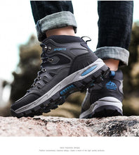 Load image into Gallery viewer, Men's Women's High-Top Boots Casual Shoes Breathable Outdoor Hiking Boots Non-slip Shading Wear-Resistant Hiking Boots Breathable Skid Resistance Leather Shoes