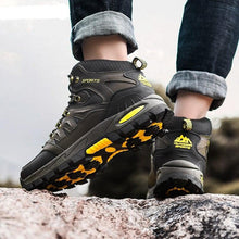 Load image into Gallery viewer, Men's Women's High-Top Boots Casual Shoes Breathable Outdoor Hiking Boots Non-slip Shading Wear-Resistant Hiking Boots Breathable Skid Resistance Leather Shoes
