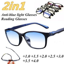 Load image into Gallery viewer, Men Stylish And Luxury Anti Blue Rays Eyeglasses Reading Eye Protection Glasses Antifatigue Computer Eyewear With Diopter +1.5 +2.0 +2.5 +3.0 +3.5 +4.0