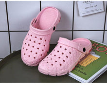 Load image into Gallery viewer, Men Summer Hole Shoes Rubber Plastic Unisex Garden Shoes Beach Flat Men Sandals Outdoor Indoor Slippers Lightweight Sandals Garden Clogs Hiking Shoes Water Beach Shoes